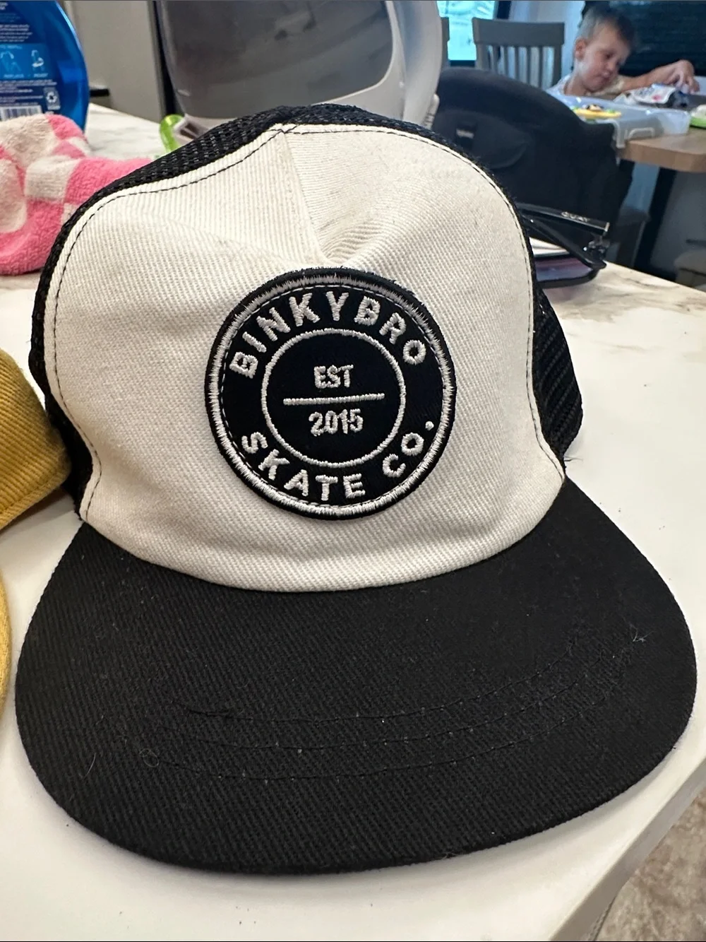 Kids Snapback Hat Trio — Yellow, Blue & White by BinkYBro